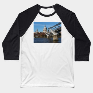 St Paul’s Cathedral and Millennium bridge Baseball T-Shirt